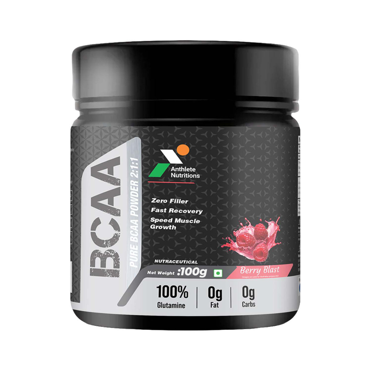 Anthlete Sugar Free BCAA | Berry Flavour | 100 G