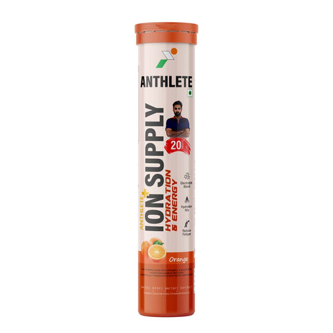 Anthlete Ion+ Electrolyte Tablets | Orange Flavor | 20 Effervescent Tablets