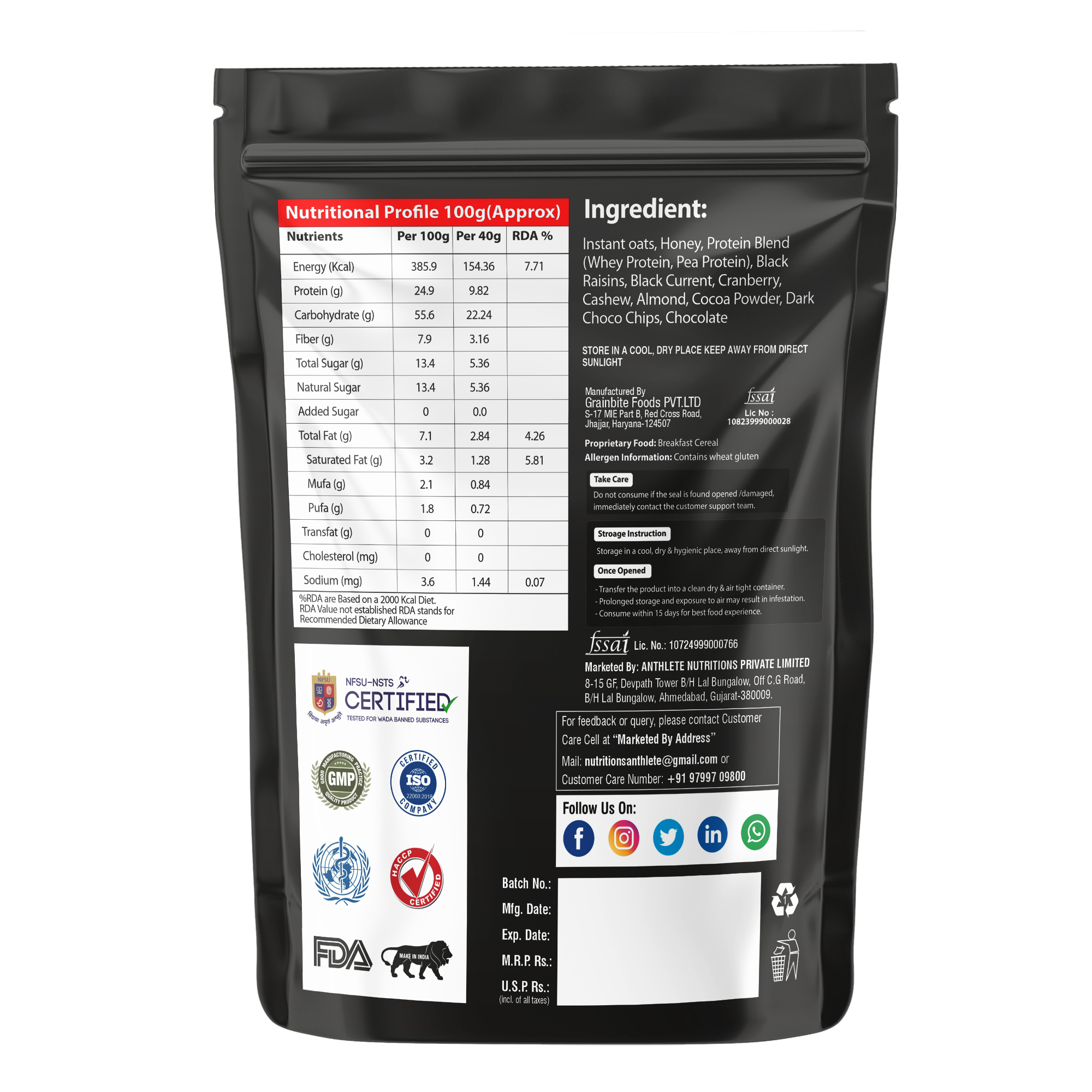 Anthlete Nutritions