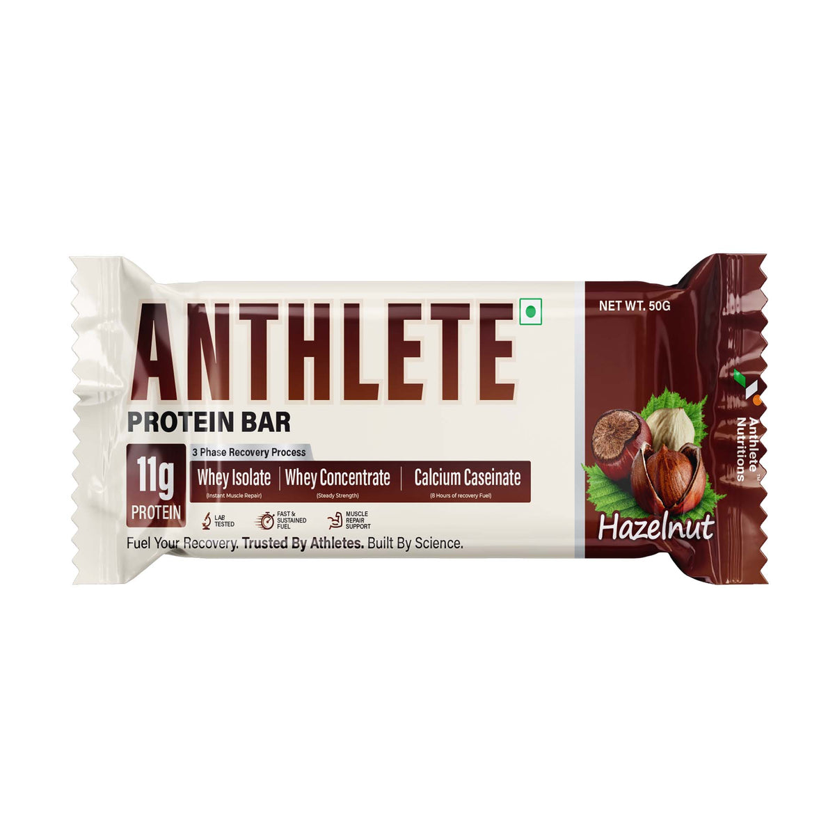 Anthlete High-Performance Protein Bar | Hazelnut Flavor | Pack of 7