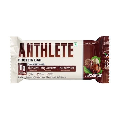 Anthlete High-Performance Protein Bar | Hazelnut Flavor | Pack of 7