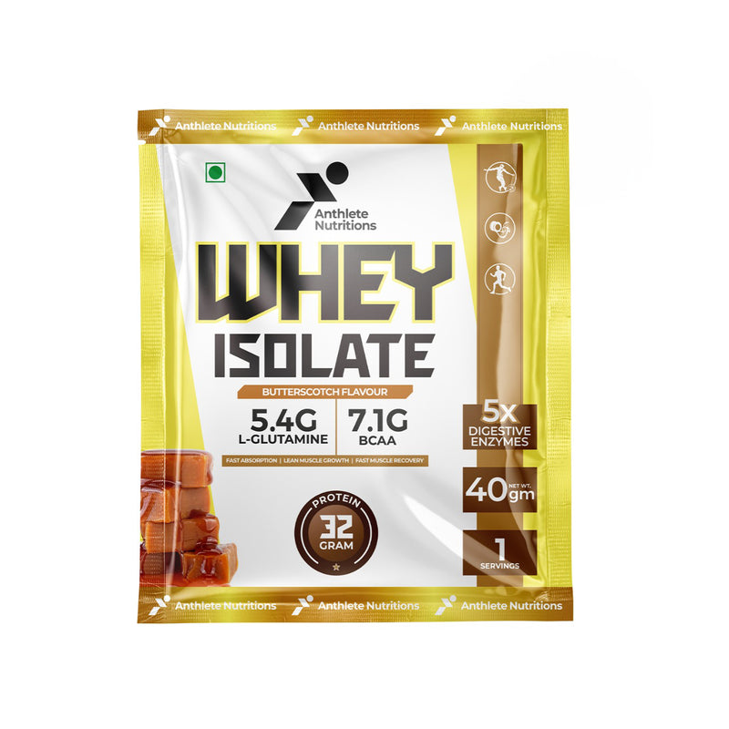 Anthlete Whey Isolate | Butter Scotch Flavour | 40 gm