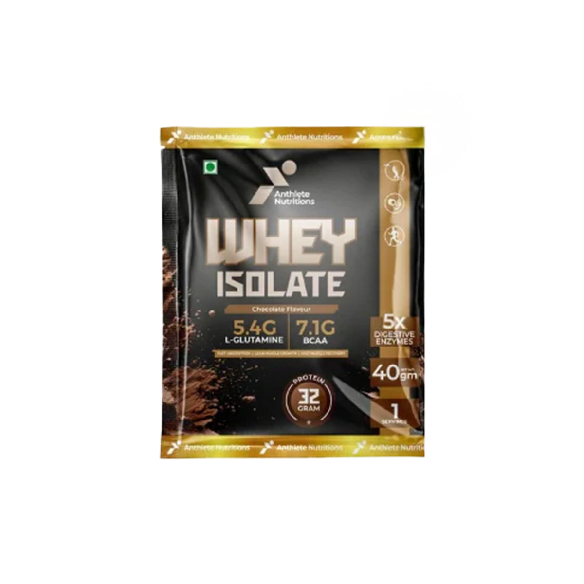 Anthlete Whey Isolate | Chocolate Flavour | 40 gm