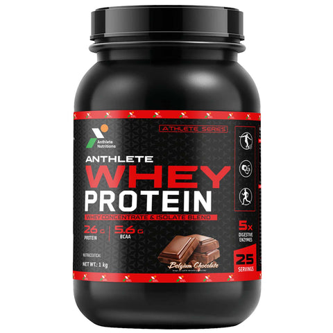 Anthlete Whey Protein Concentrate & Isolate Blend | Belgium Chocolate